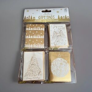 Premium Collections Gold Foil Gift Tags, Elegant Christmas Holiday